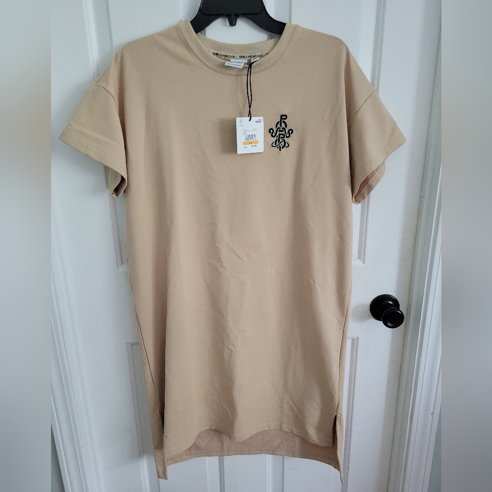 Puma x PRONOUNCE Shirt Dress PUMAPUNKU Sequin Embroidery Logo Size Small NWT - Picture 1 of 9